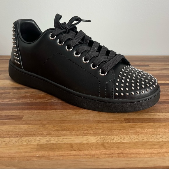 NIB Maje Flowstuds Leather Studded Trainer Sneakers - Picture 7 of 16